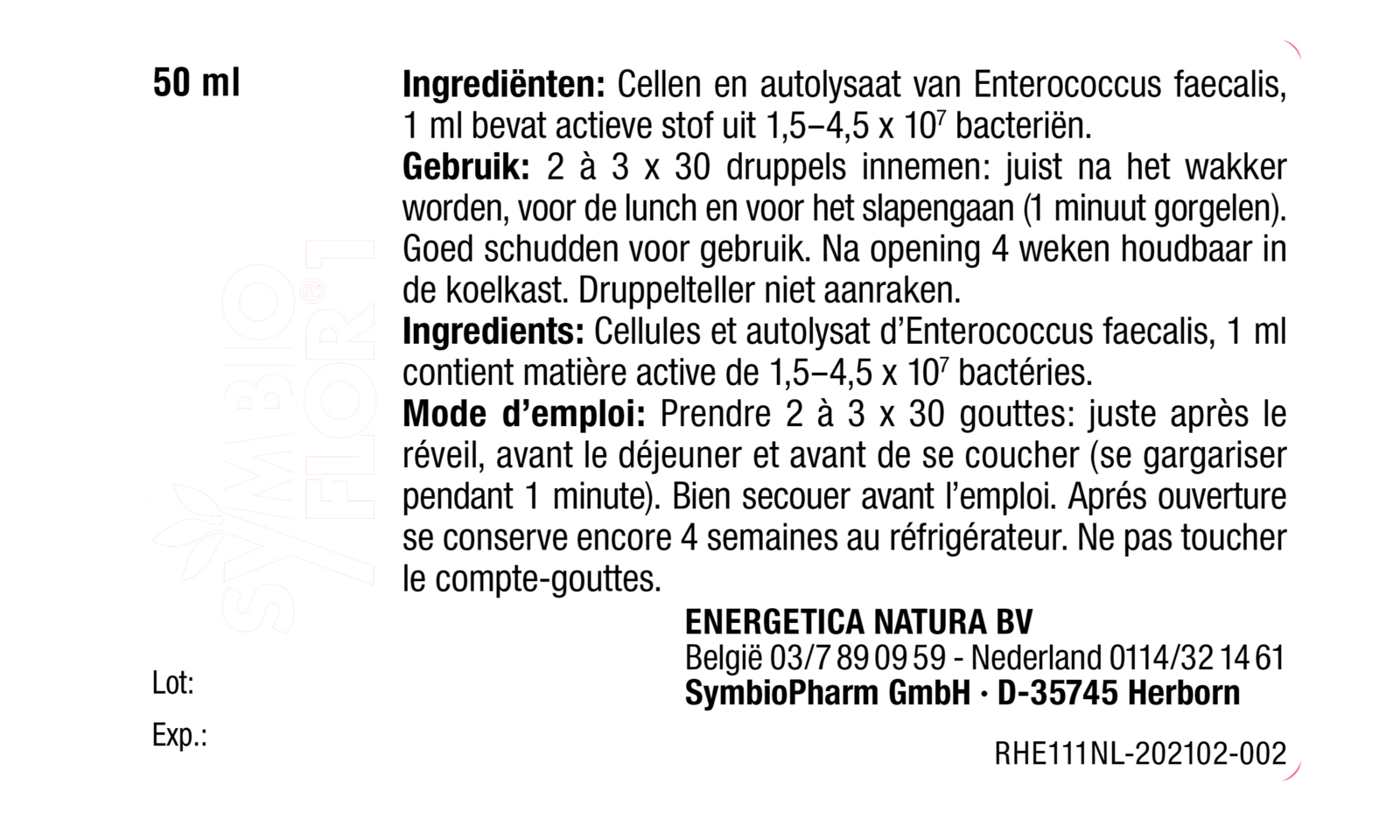Symbio Pharm Symbio Flor Nr. 1 Druppels (50 ml) - image 2