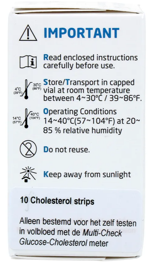 Multicheck Cholesterol Strips (10 stuks) - image 2