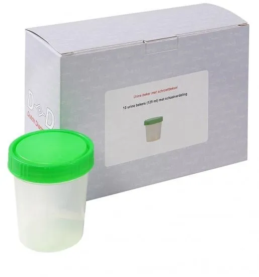 Testjezelf.nu Urinebeker met Schroefdeksel (10 stuks)