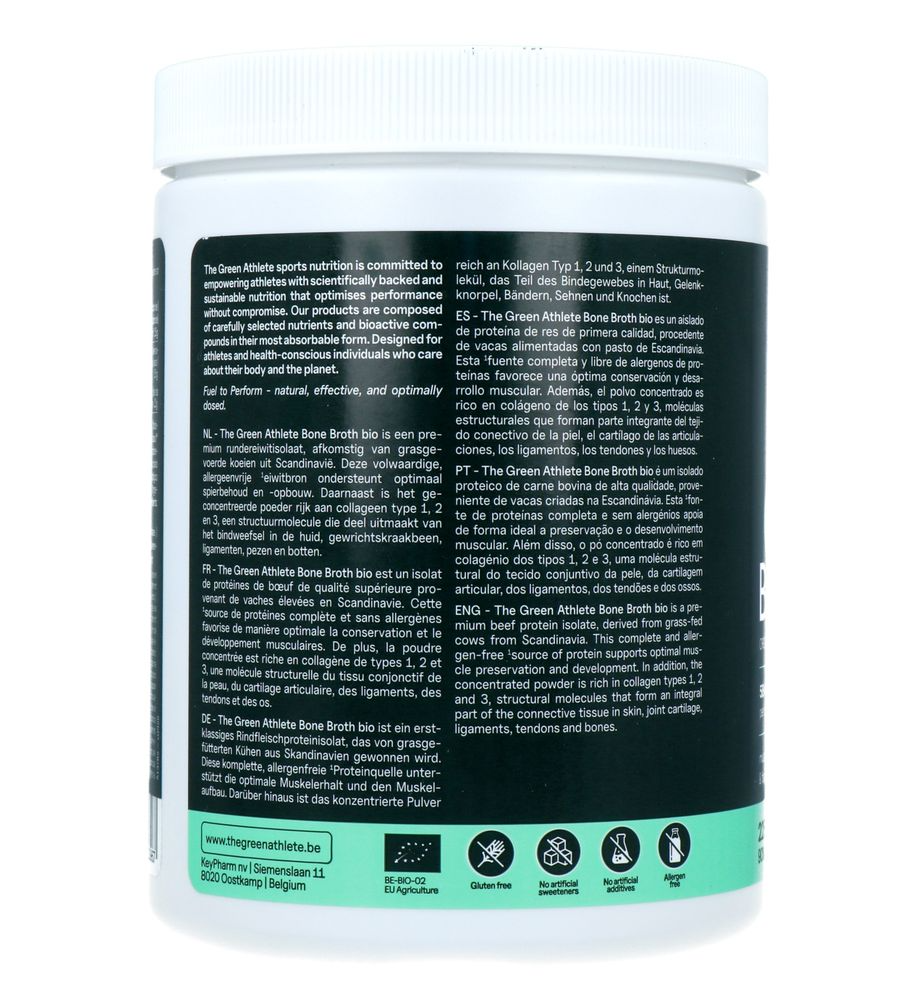 The Green Athlete Bone Broth Bio Poeder (225 gr) - image 2