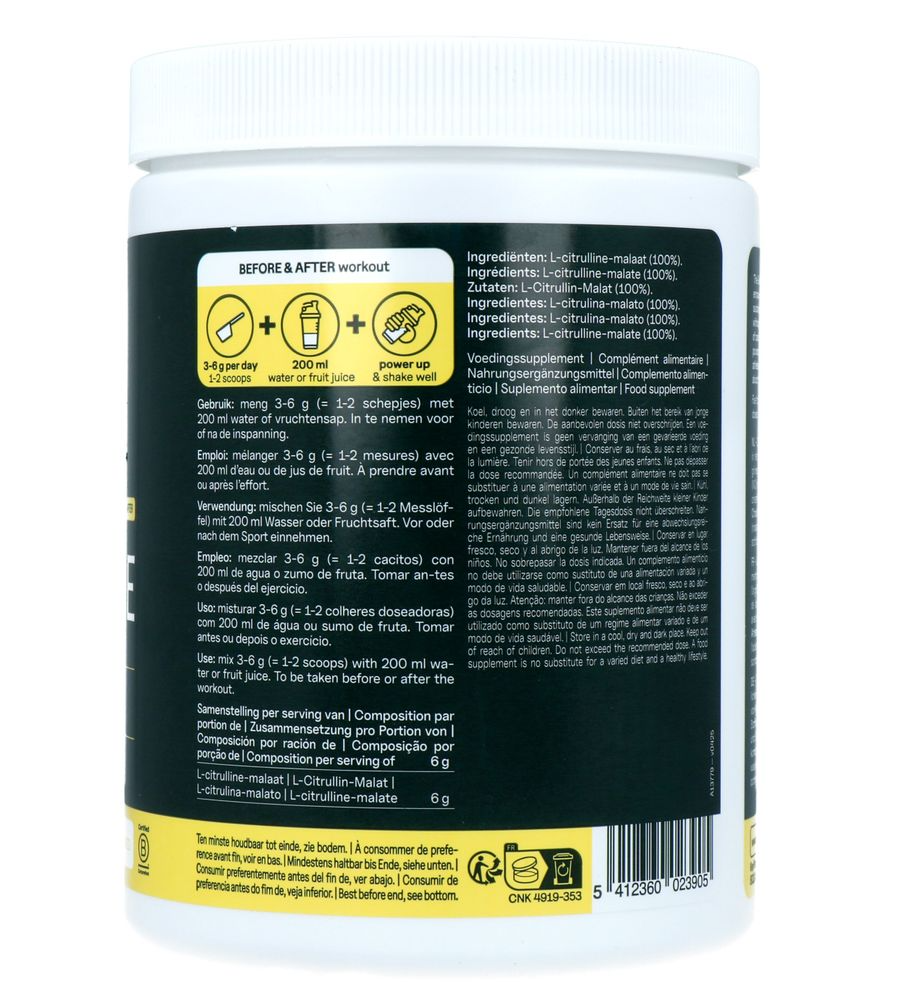 The Green Athlete L-citruline-malate Poeder (500 gr)