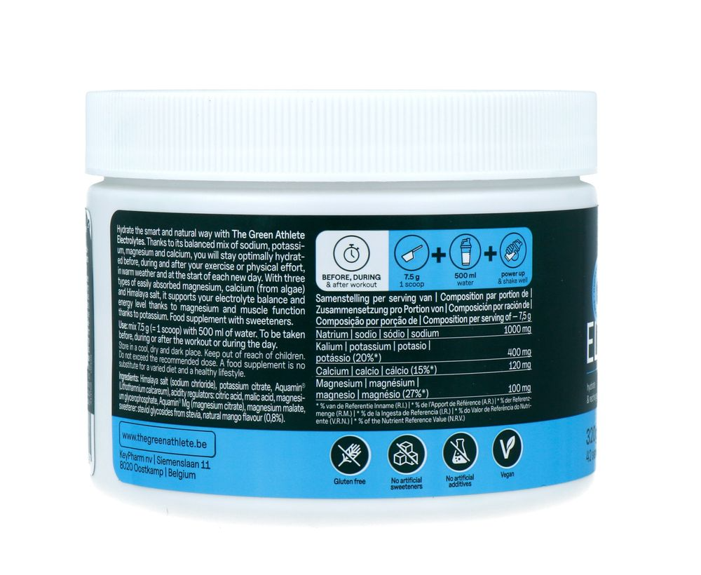 The Green Athlete Elektrolytes Mango Poeder (320 gr) - image 2