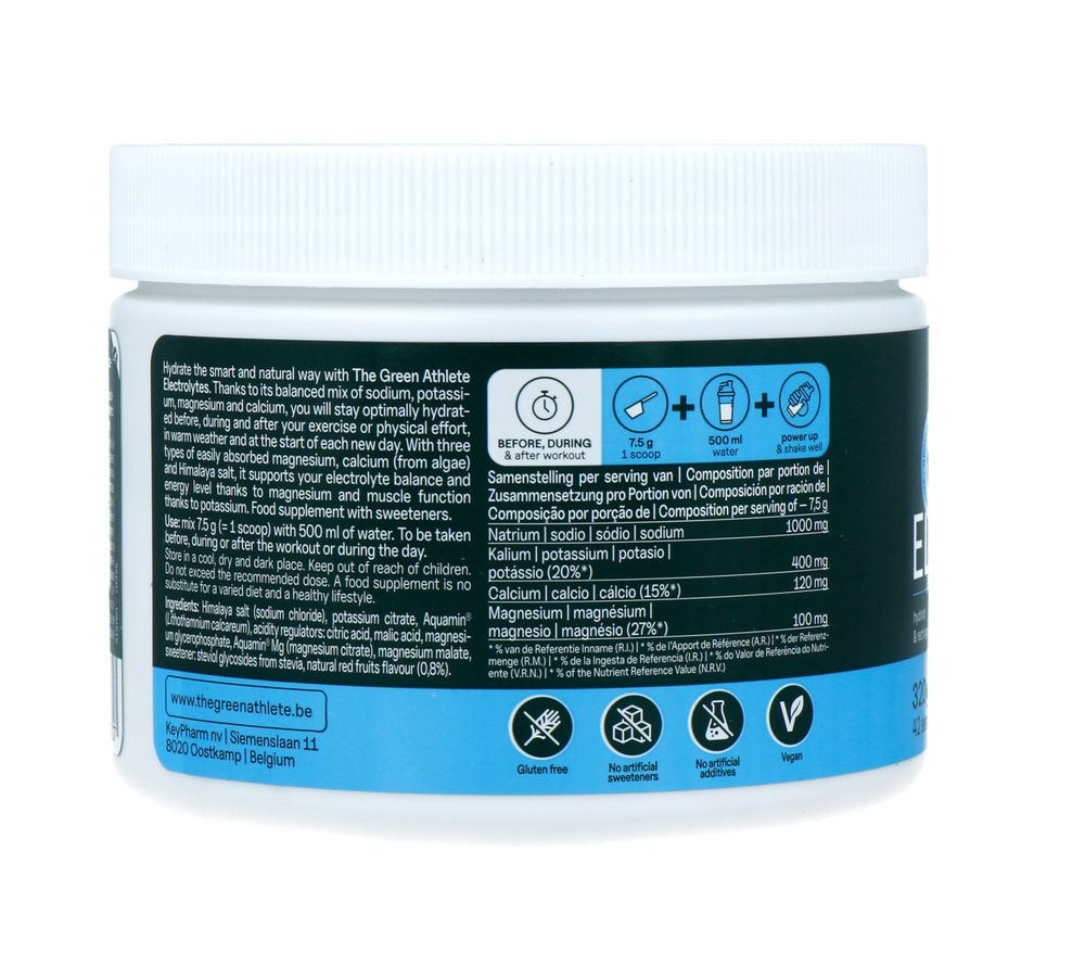 The Green Athlete Elektrolytes Red Fruits Poeder (320 gr) - image 2