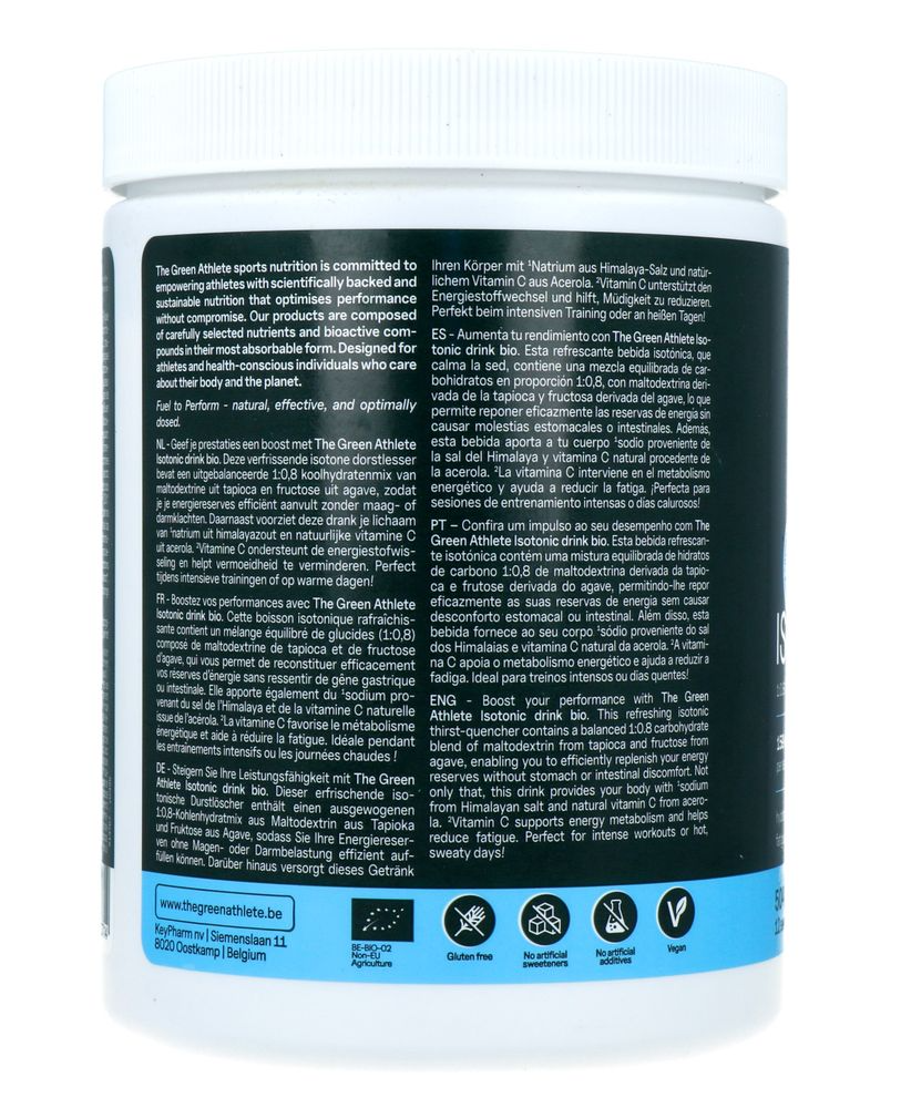 The Green Athlete Isotonic Drink Bio Poeder (504 gr) - image 2
