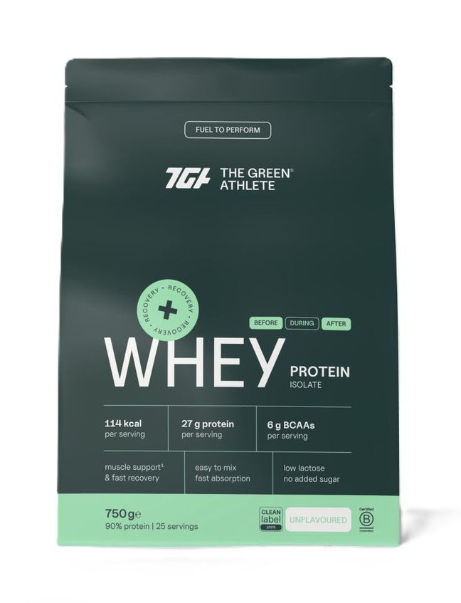 The Green Athlete Whey Protein Isolate Unflavoured Poeder (750 gr)