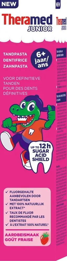 Theramed Junior Tandpasta Aardbei 6+ Jaar (75 ml)