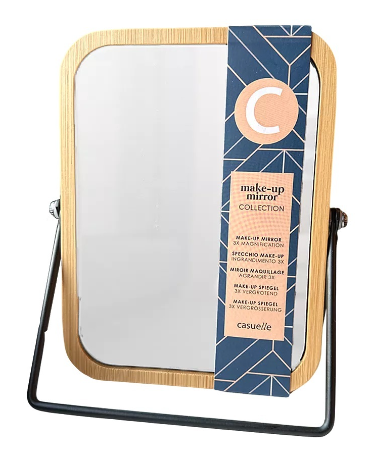 Treffina Bamboe Make-up Spiegel 3x Vergroot (1 stuk)