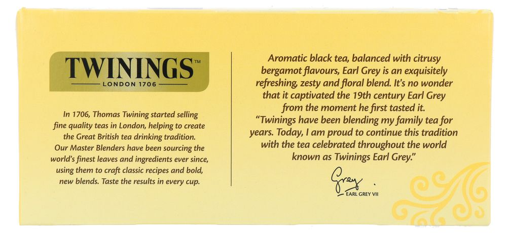 Twinings Earl Grey Thee Decaffeinated (25 zakjes)