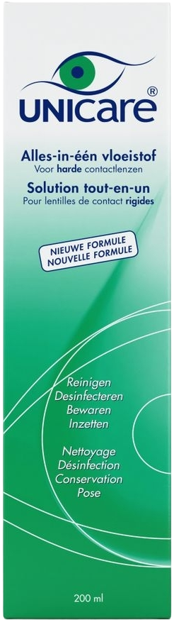 Unicare Alles-in-één Vloeistof Harde Lenzen (200 ml)