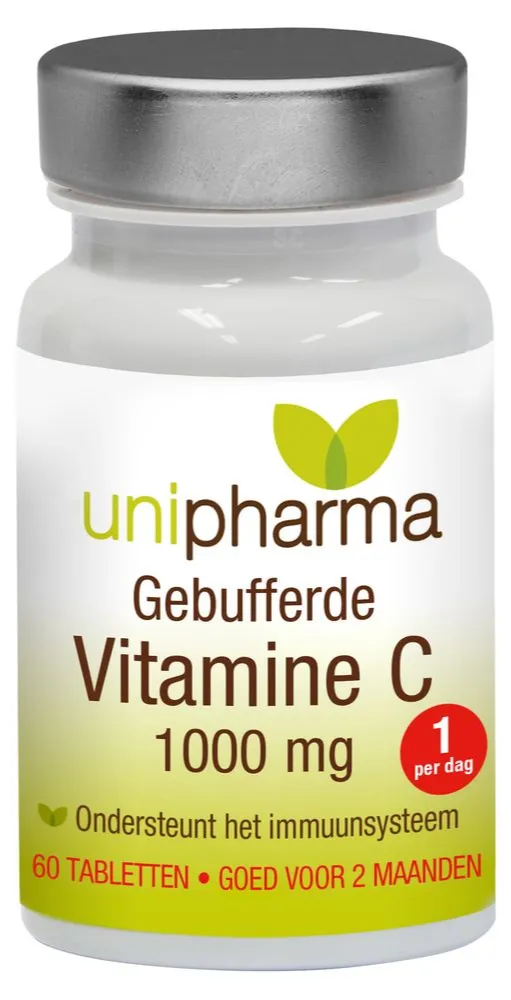 Unipharma Gebufferde Vitamine C 1000mg Tabletten (60 tabletten)