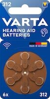 Varta Gehoorapparaat Batterijen Type 312 (6 stuks)