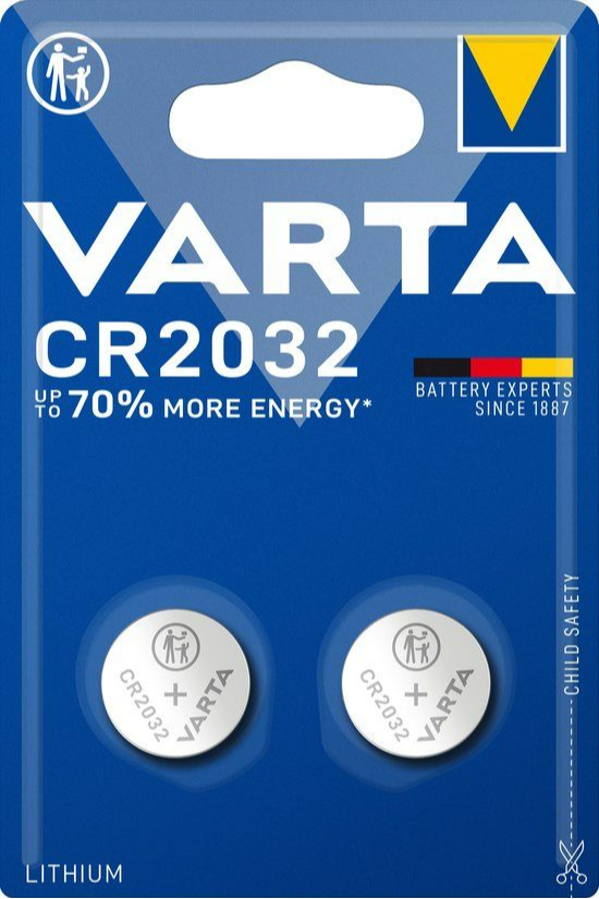 Varta Lithium Cr2032 Knoopcel-batterij (2 stuks)