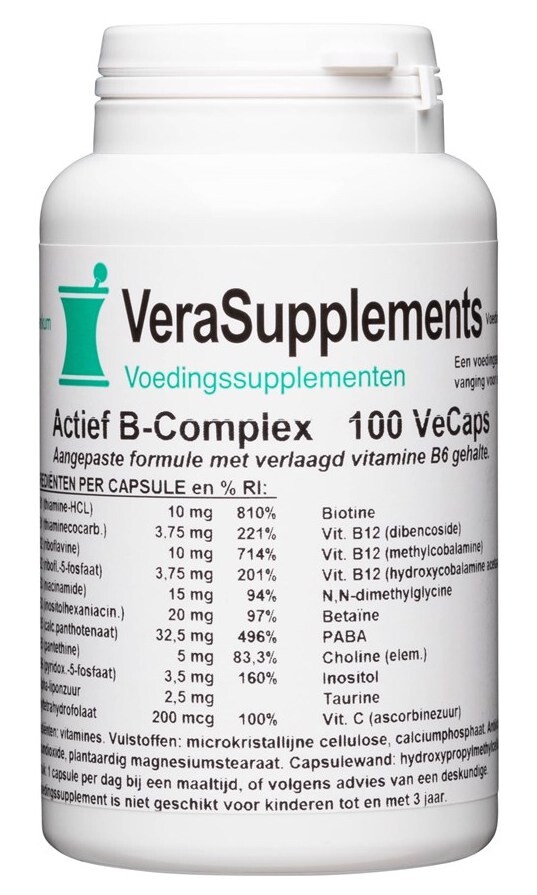 Verasupplements Actief B-complex Capsules (100 capsules)