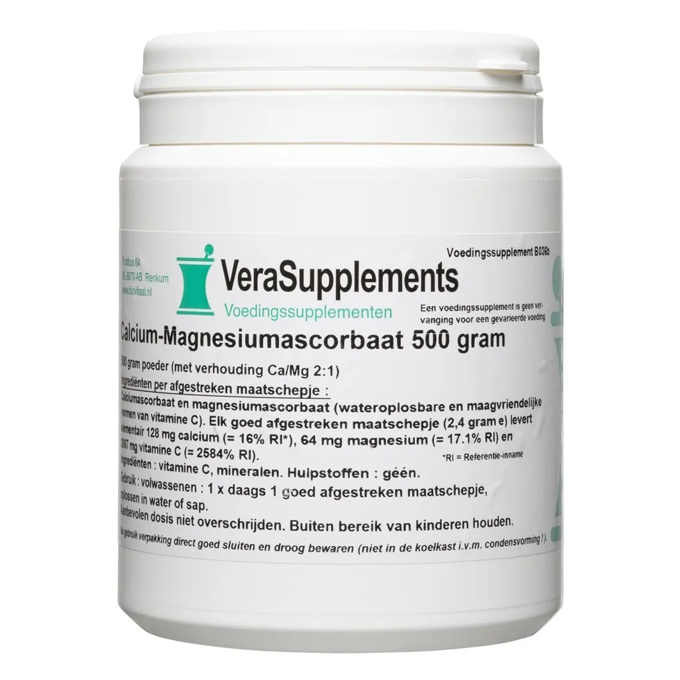 Verasupplements Calcium-magnesiumascorbaat Poeder (500 gr)