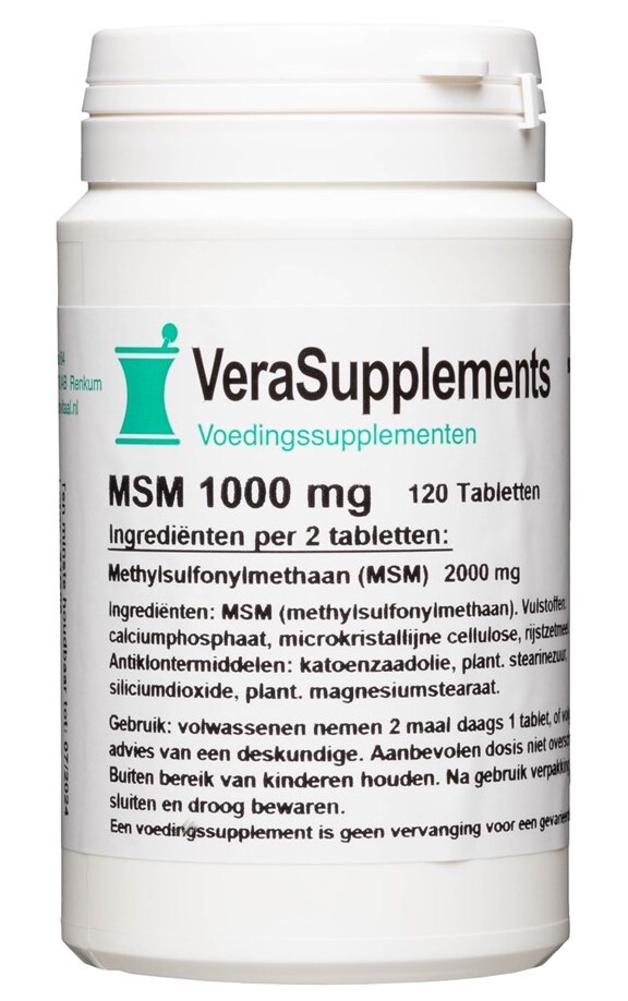 Verasupplements Msm 1000 Tabletten (120 tabletten)