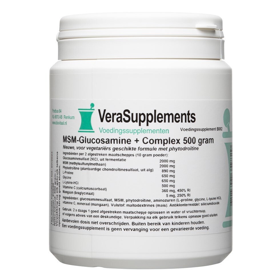 Verasupplements Msm-glucosamine+ Complex Poeder (500 gr)