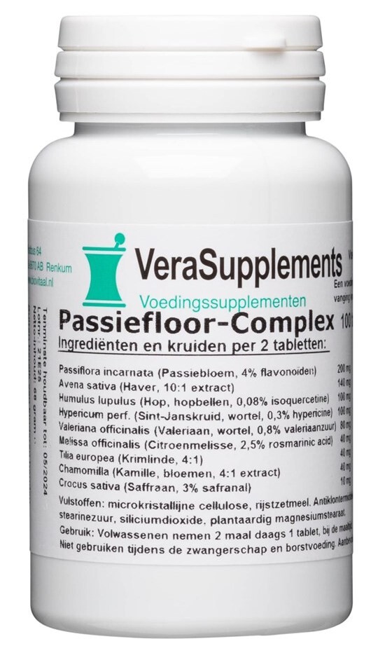 Verasupplements Passiefloor-complex Tabletten (100 tabletten)