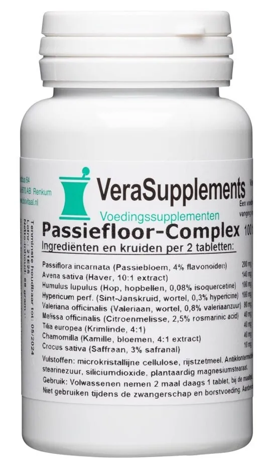 Verasupplements Passiefloor-complex Tabletten (100 tabletten)