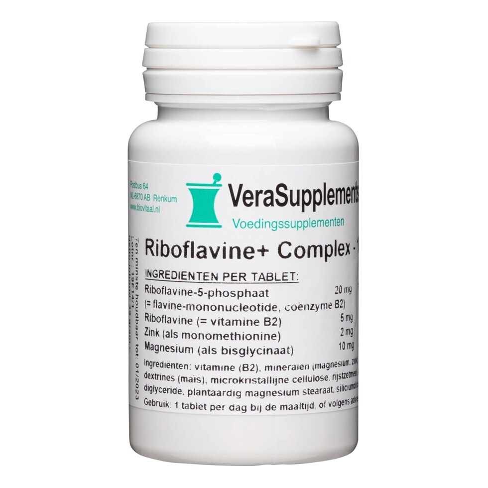 Verasupplements Riboflavine+ Complex Tabletten (100 tabletten)