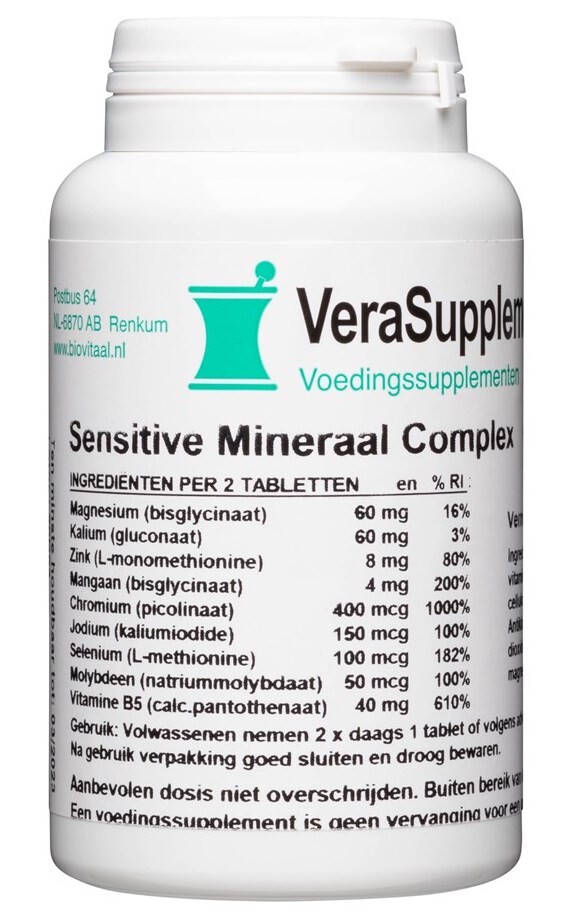 Verasupplements Sensitive Mineraal Complex Tabletten (100 tabletten)