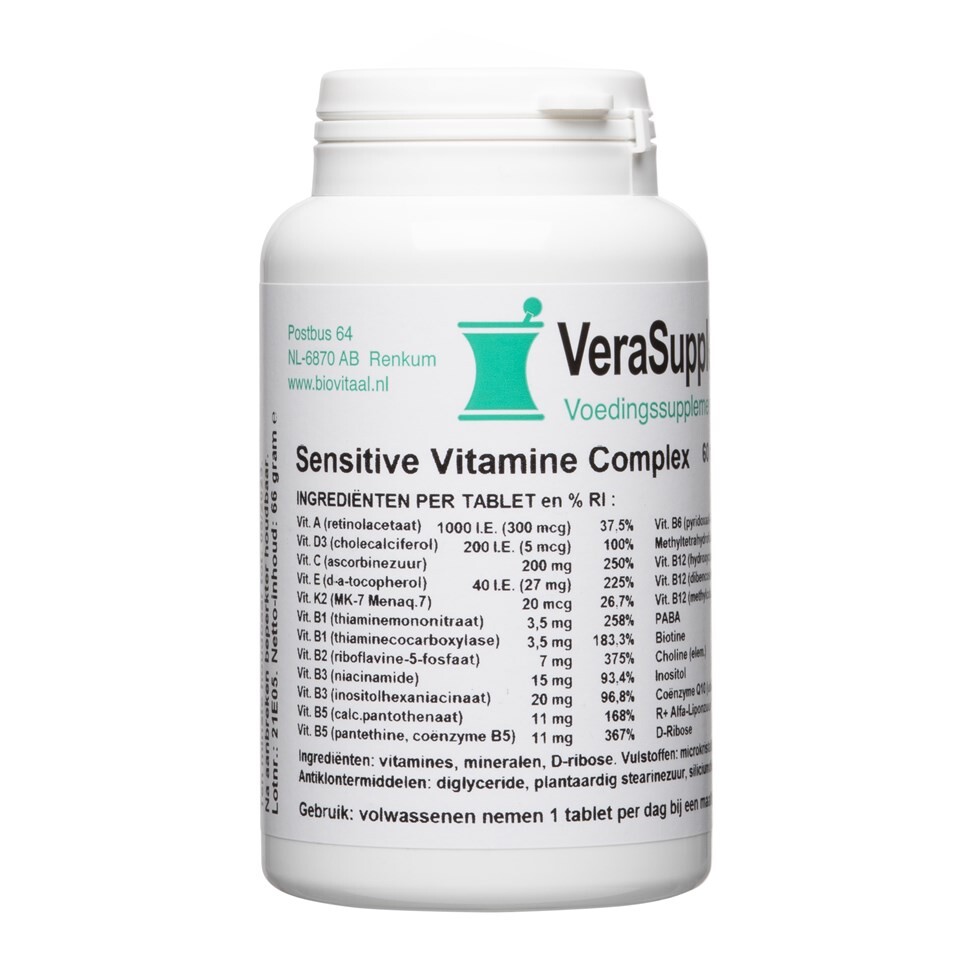Verasupplements Sensitive Vitamine Complex Tabletten (60 tabletten)