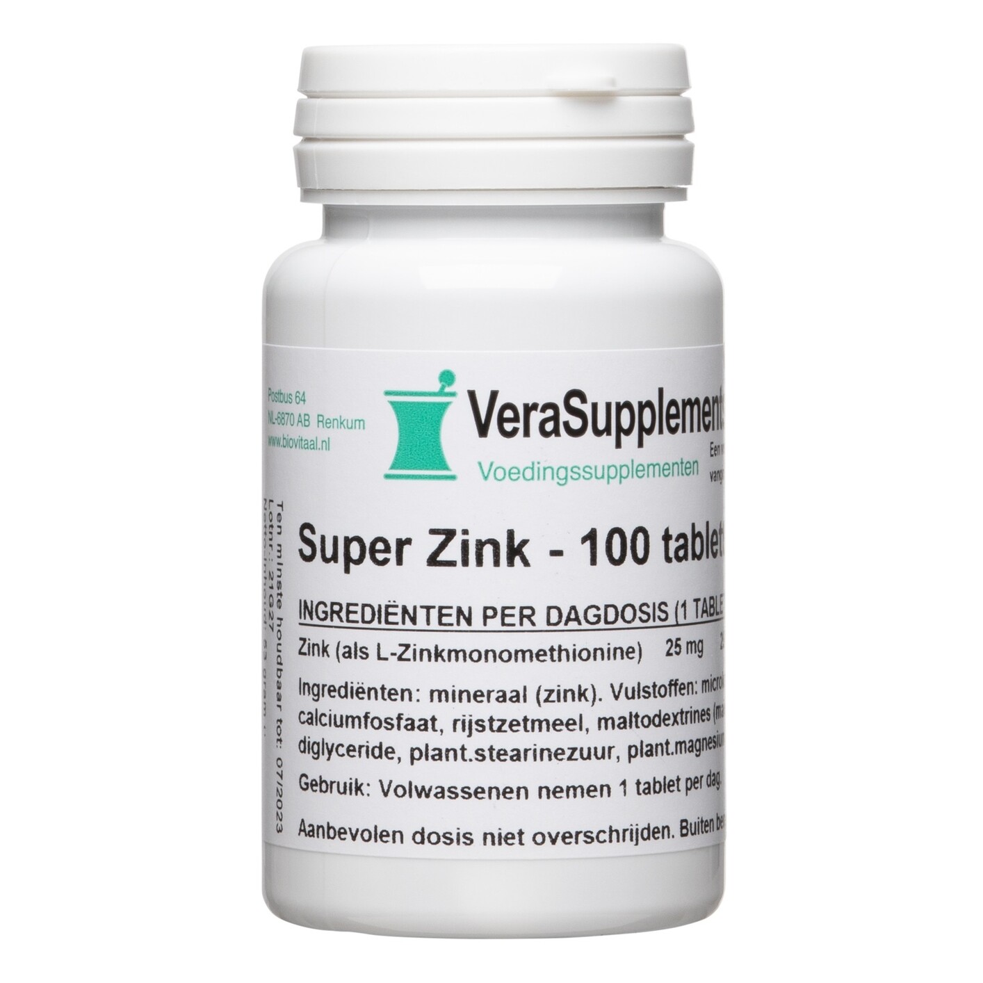 Verasupplements Super Zink Tabletten (100 tabletten)