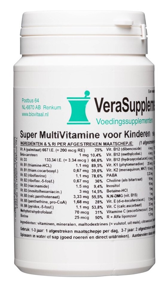 Verasupplements Super Multi Kinderen Poeder (150 gr)