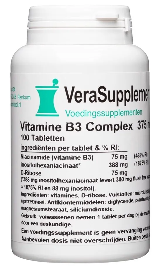 Verasupplements Vitamine B3 Complex 375 Mg Tabletten (100 tabletten)