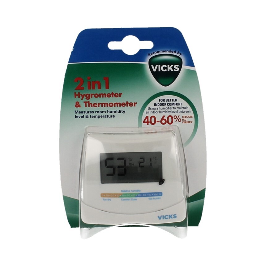 Vicks Hygrometer Thermometer (1 stuk)