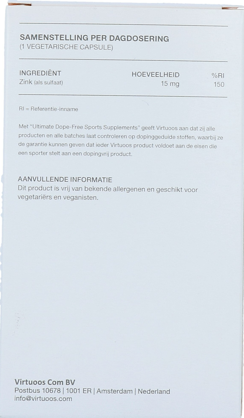 Virtuoos Zink Gold Capsules (90 capsules) - image 5