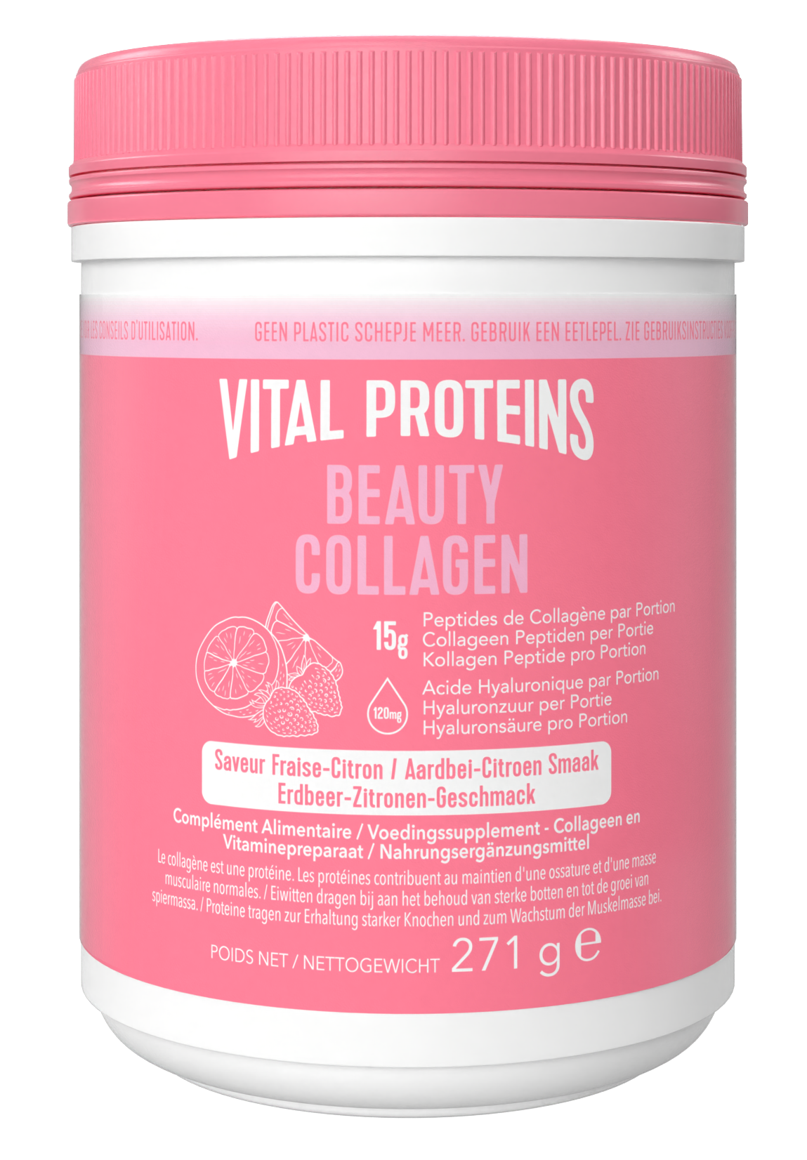 Vital Proteins Beauty Collageen - Aardbei Citroen (271 gr)