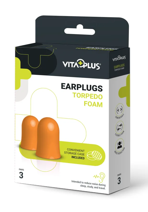 Vitaplus Earplugs Torpedo Foam (3 paar)
