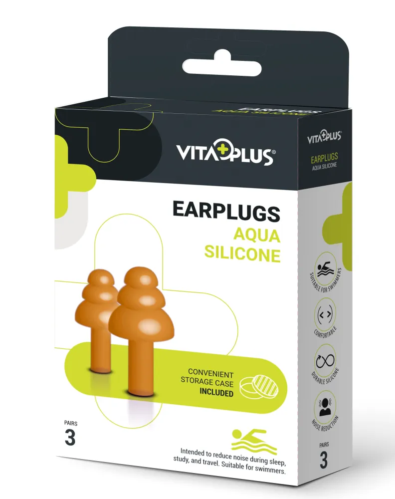 Vitaplus Earplugs Aqua Silicone (3 paar)