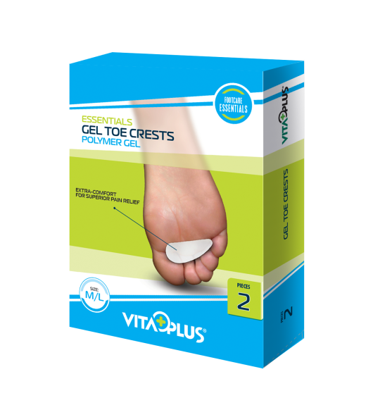 Vitaplus Essentials Gel Toe Crests Polymer Gel Maat M/l (2 stuks)