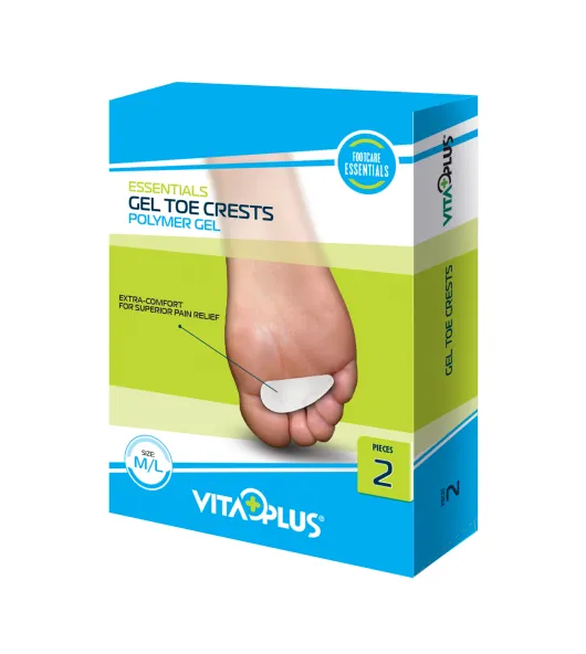 Vitaplus Essentials Gel Toe Crests Polymer Gel Maat M/l (2 stuks)