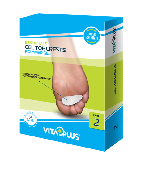 Vitaplus Essentials Gel Toe Crests Polymer Gel Maat S/m (2 stuks)