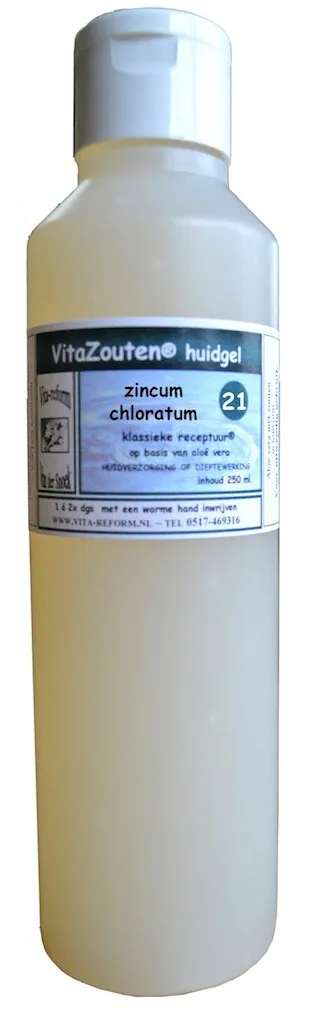 Vita Reform van Der Snoek Vitazouten Huidgel Nr. 21 Zincum Chloratum Muriaticum (250 ml)