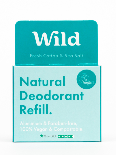 Wild Deodorant - Fresh Cotton/sea Salt - Navulling (40 gr)