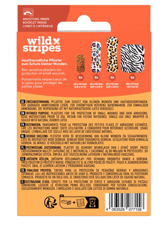 Wild Stripes Pleister Classic Sensitive Animal (20 stuks)