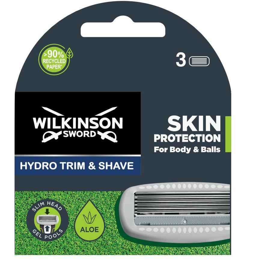 Wilkinson Hydro Trim & Shave Skin Body & Balls Mesjes (3 stuks)