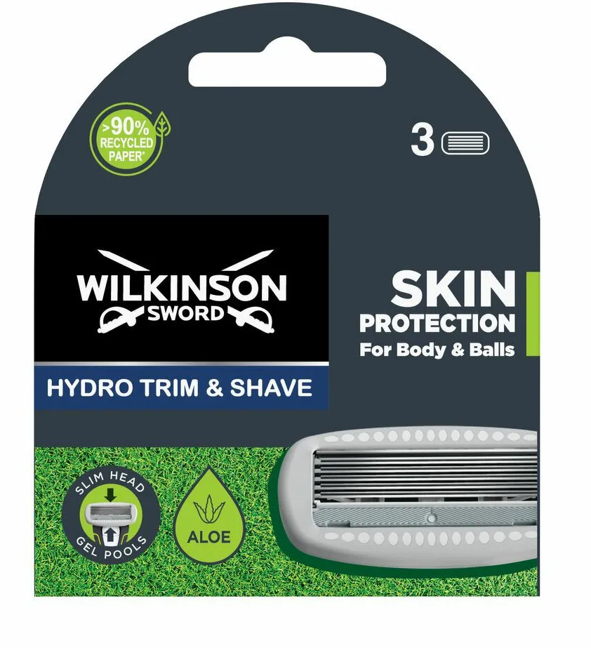 Wilkinson Hydro Trim & Shave Skin Body & Balls Mesjes (3 stuks)