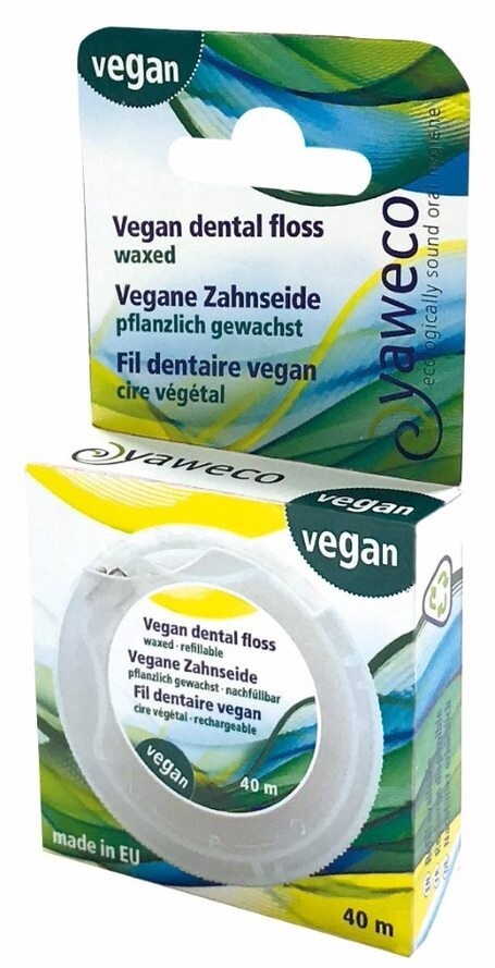 Yaweco Vegan Dental Floss Waxed (1 stuk)