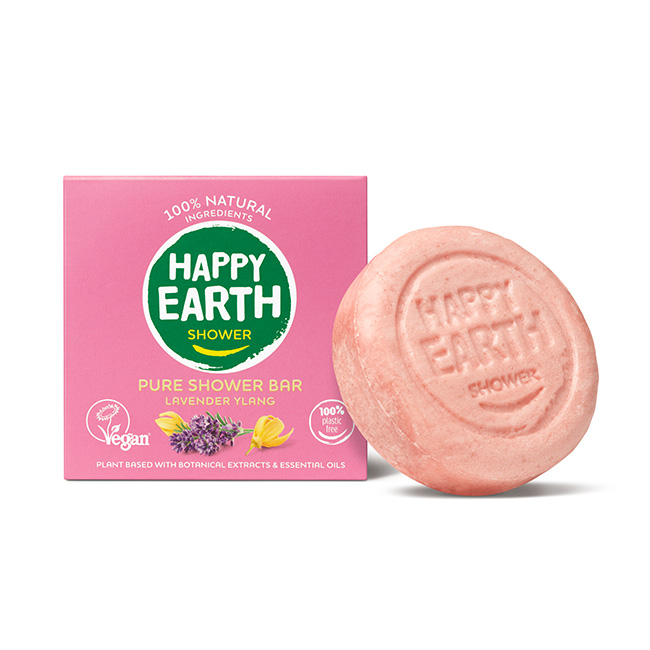 Happy Earth Showerbar Lavender Ylang (90 gr)