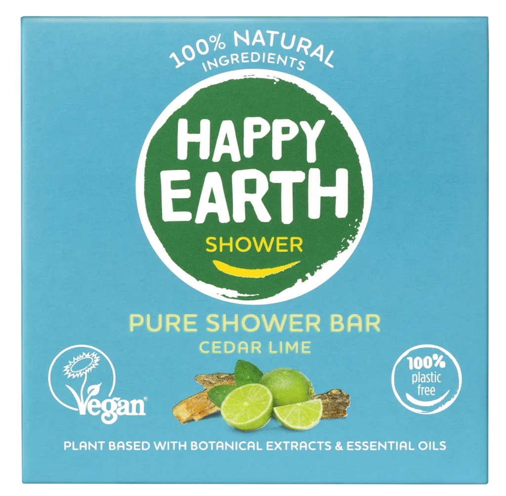 Happy Earth Shower Bar Cedar Lime (90 gr)
