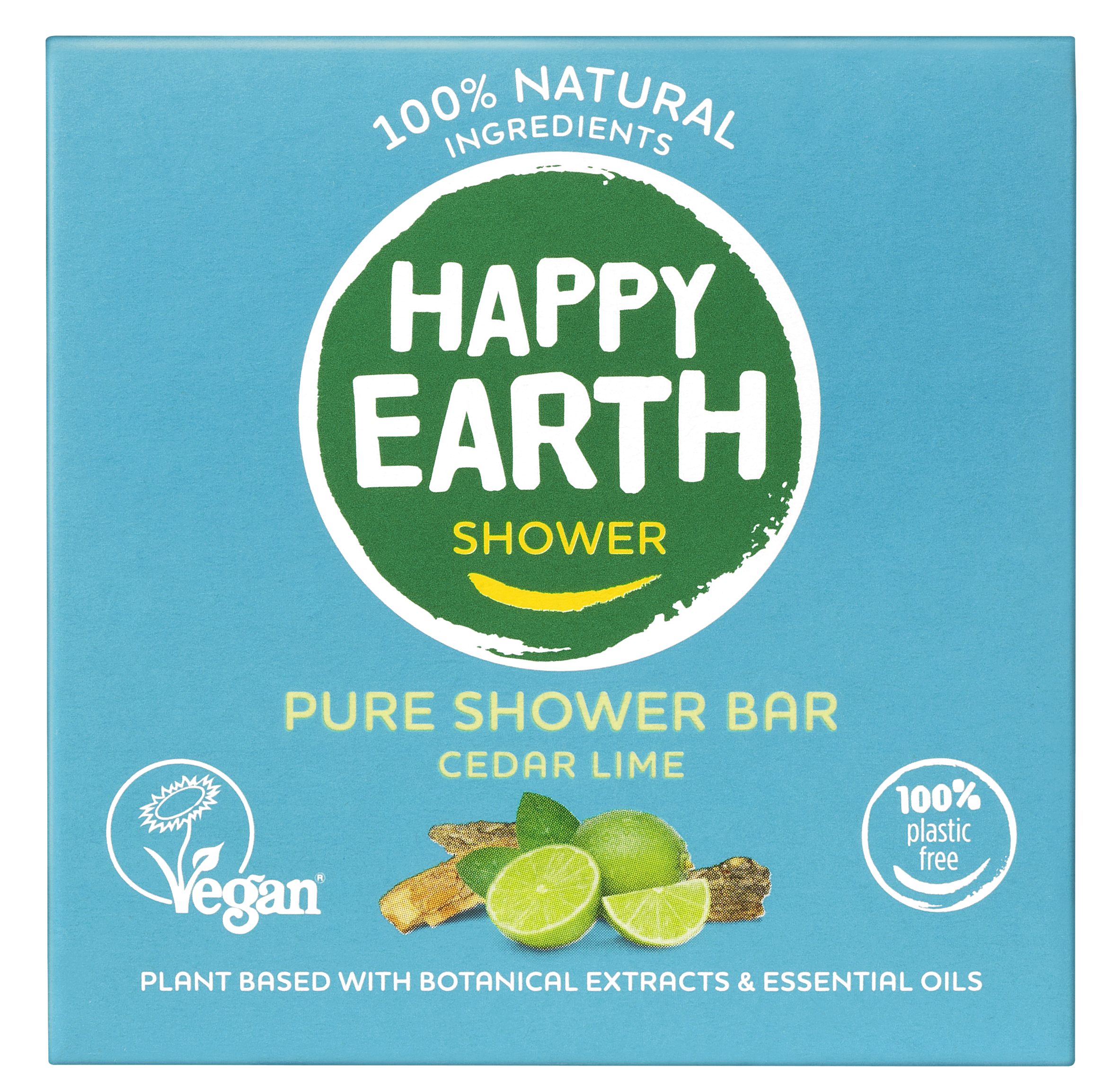 Happy Earth Shower Bar Cedar Lime (90 gr)
