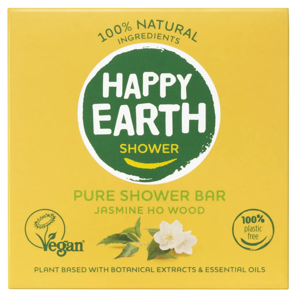 Happy Earth Showerbar jasmine ho wood (90 gr)