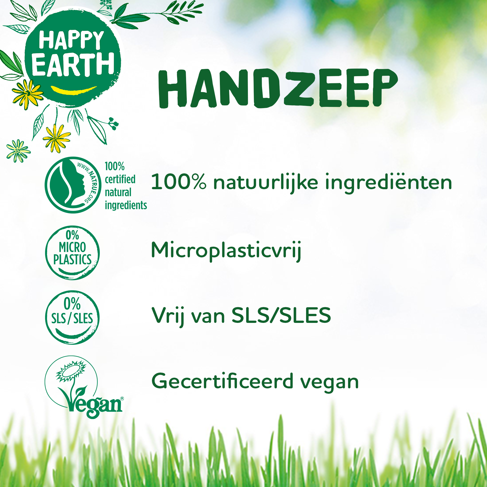 Happy Earth Handzeep Floral Patchouli (300 ml) - image 3
