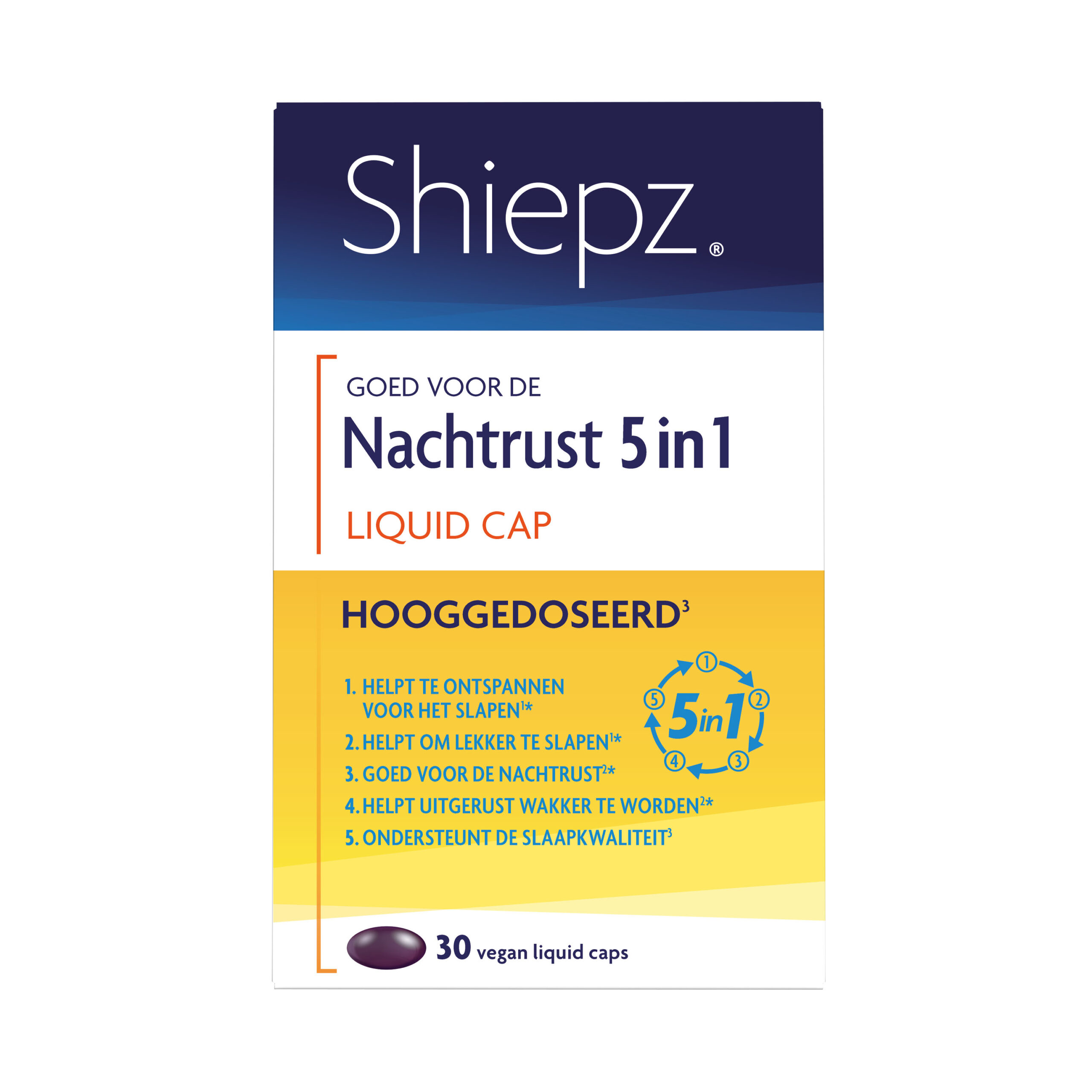 Shiepz Nachtrust 5-in-1 Hooggedoseerd (30 tabletten)