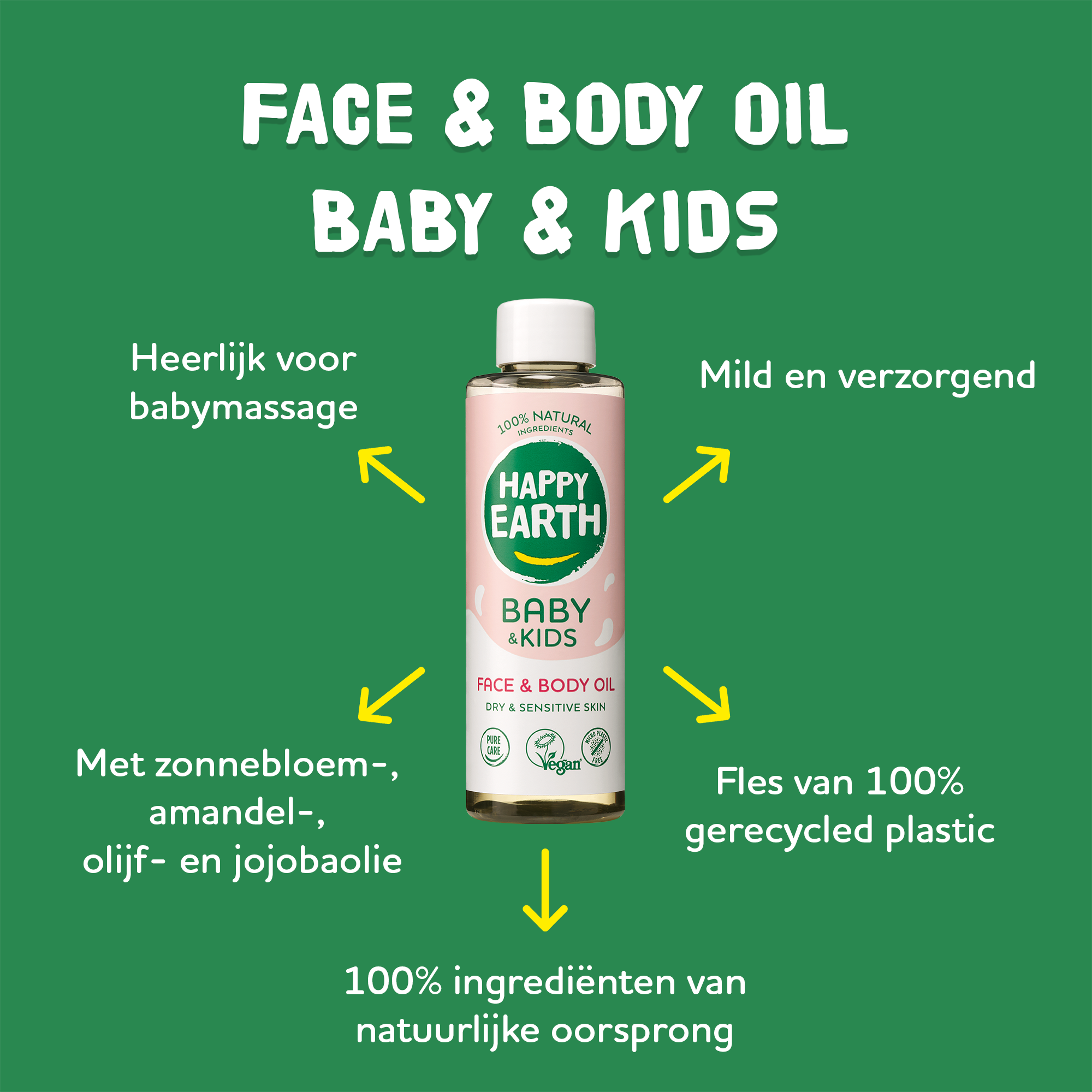 Happy Earth Gezicht & Lichaam Olie Voor Ba By & Kids (150 ml) - image 2