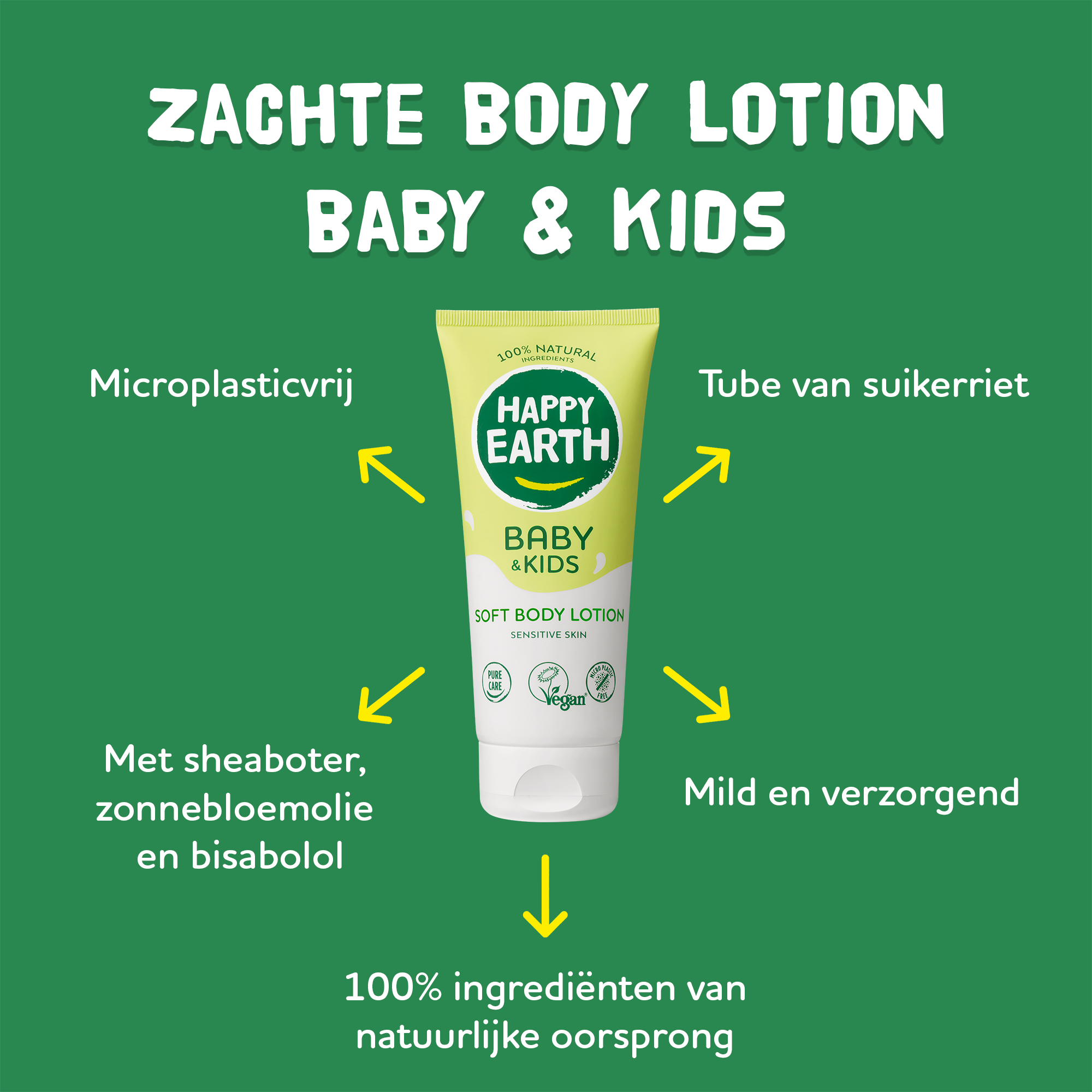 Happy Earth Bodylotion voor baby & kids (200 ml) - image 2